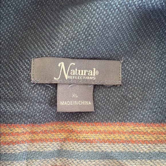 Natural Reflections Blue and Multicolor Vest/Shaw - Picture 2 of 3